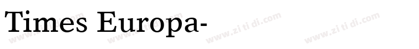Times Europa字体转换